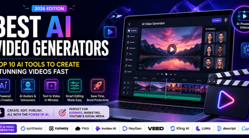 Best AI Video Generators (2026): Top AI Tools to Create Professional Videos Without Editing Skills
