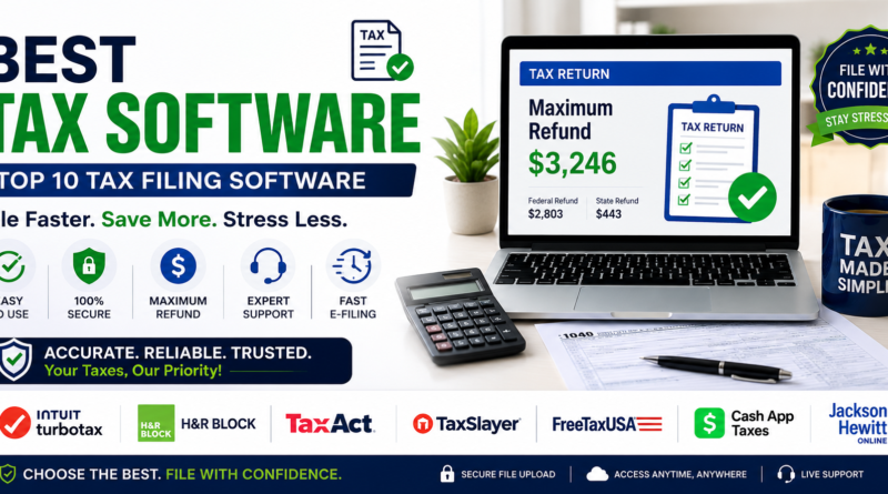 Best Tax Software (2026) Top 10 Tax Filing Software for Fast, Accurate & Hassle-Free Tax Returns