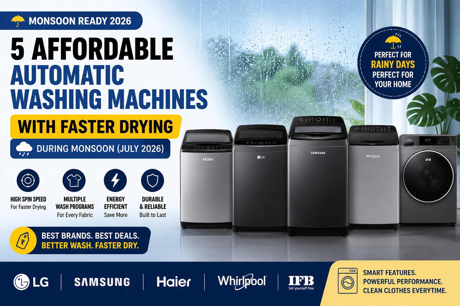 Top 5 Affordable Fully Automatic Washing Machines in India (July 2026)