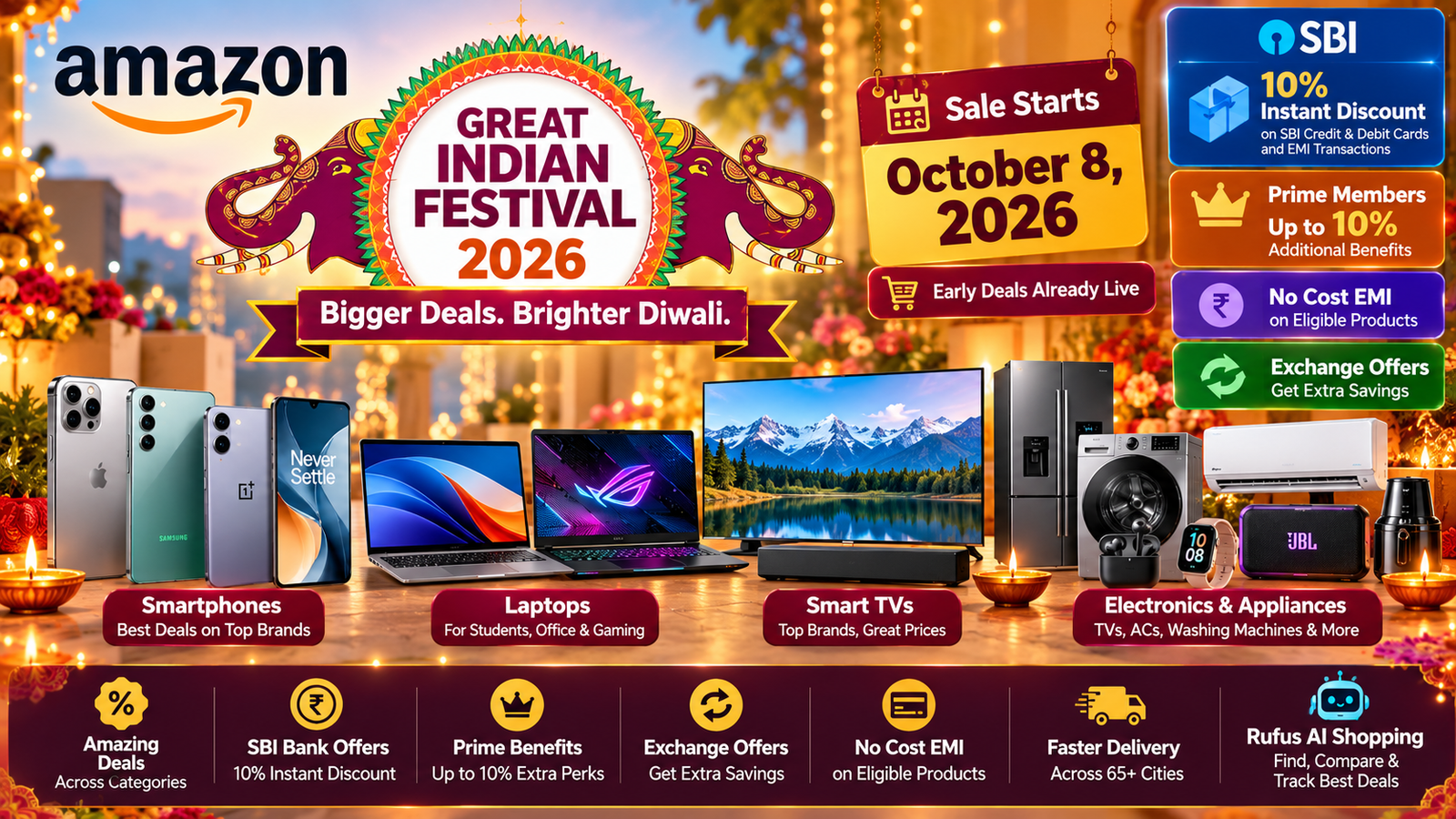Amazon Great Indian Festival 2026: Best Smartphone, Laptop & Electronics Deals