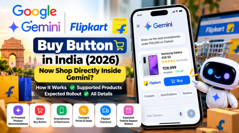 Google Gemini Flipkart Buy Button in India (2026) How AI Shopping Works