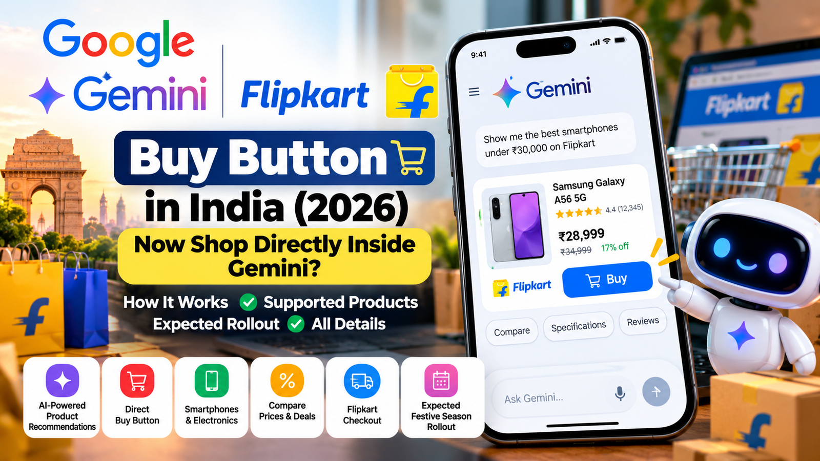 Google Gemini Flipkart Buy Button in India (2026): How AI Shopping Works