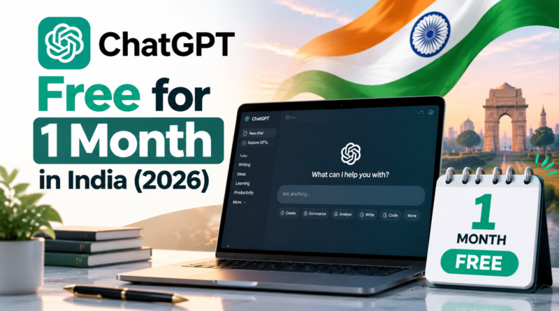 How to Get ChatGPT Free for 1 Month in India (2026) – Latest Offers & Official Methods