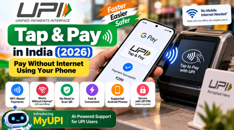 UPI Tap & Pay in India (2026) How to Pay Without Mobile Internet Using NFC