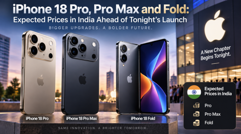 iPhone 18 Pro, Pro Max and Fold: Expected Prices in India Ahead of Tonight’s Launch